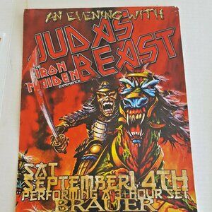 JUDAS BEAST Concert POSTER 18" x 12" RARE Gig IRON MAIDEN Tribute
